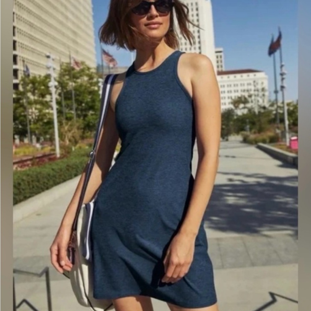 Beyond Yoga Spacedye Navy Blue Dress - Medium